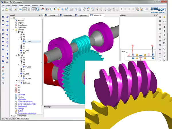 ارتباط نرم افزار کیسافت KISSsoft با سایر نرم‌افزارها