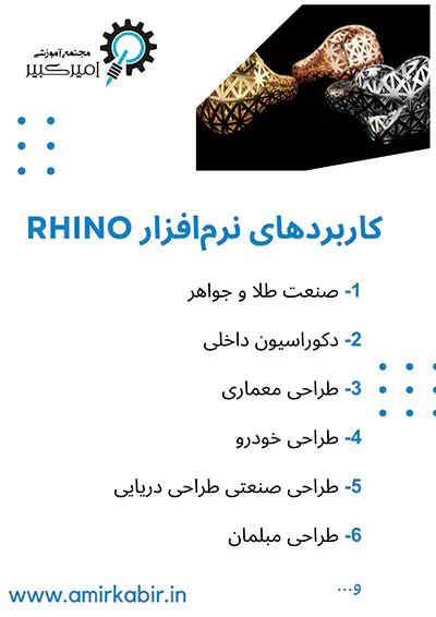 کاربردهای نرم افزار Rhino